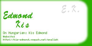 edmond kis business card